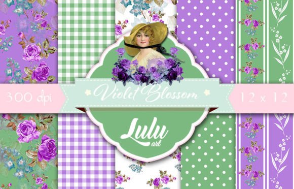 Download Violet Blossom Patterns - Premium Resources