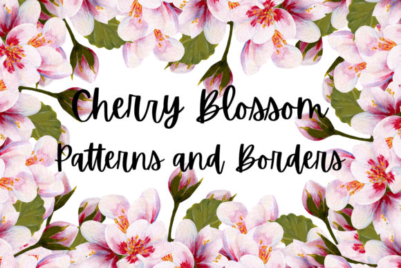 Download Cherry Blossom Patterns and Borders - Premium Resources